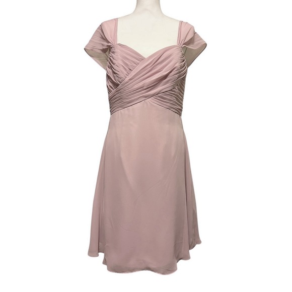 ALFRED ANGELO Fit & Flare Dress sz 12 Sweetheart Neckline Short Sleeve Formal - Picture 2 of 9